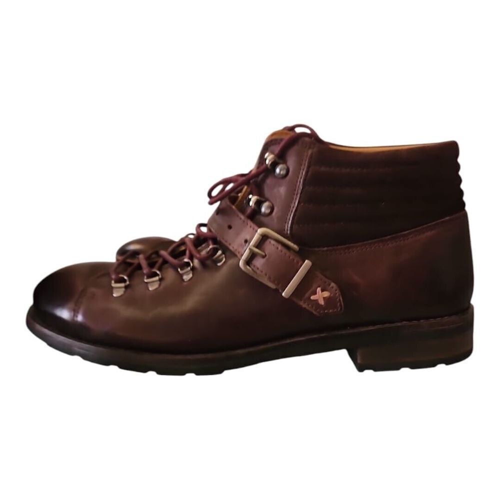 Sebago Laney Hiker Boot Burgundy Leather Buckle Lace Up Size 10 - Picture 9 of 15